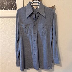 Classic Gray Button-Down Shirt for Men